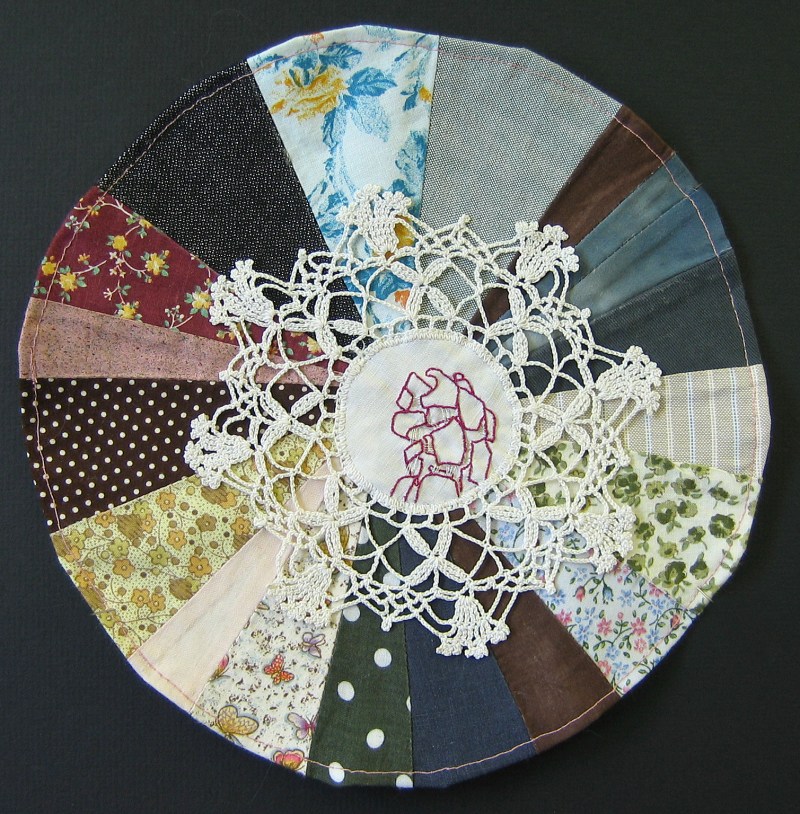 By Way Of, 2007, 10" diameter, mixed media